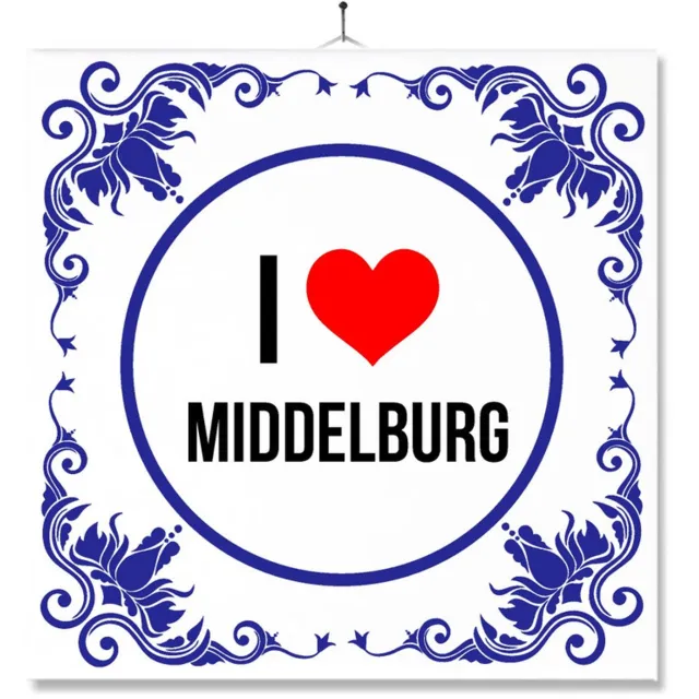 MC Living Tegel Met Opdruk | Geschenk | Wc | Toilet | I Love Middelburg Multi-Color
