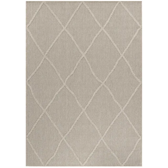 Dutch XXL Scandinavisch Vloerkleed | Tapijt | Patara | Ruiten | Beige | 160x230 cm