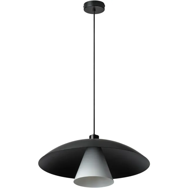 Osram DECOR Vliegende Paddenstoel hanglamp E27 Zwart/Wit 500mm, hanglamp, Metaal, tijdloos elegant