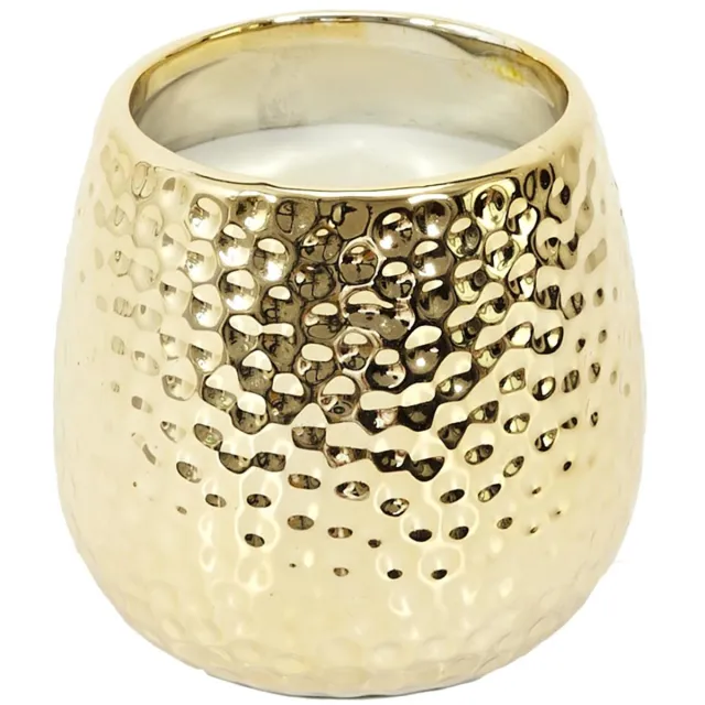 HOME DECO FACTORY Geurkaars - White Musk - goud - D21 cm - 25 branduren - sierkaars Goudkleurig