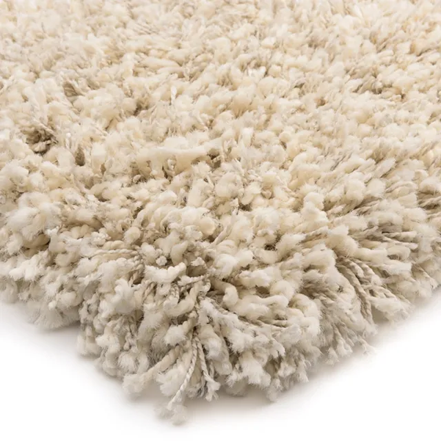 Shaggy Prime Rond hoogpolig vloerkleed - Shaggy Prime crème 120