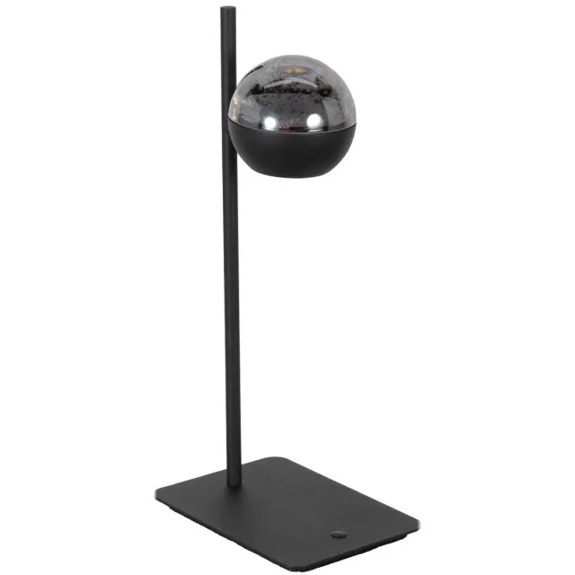 Steinhauer Tafellamp - zwart - BELLUNO - elektronica glas metaal - bureaulamp - LED - 4589ZW - Steinhauer Exclusive