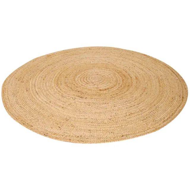 Casa Moro Rond jute vloerkleed – Handgemaakt tapijt van 100% natuurvezel – Naturel beige tot bruin – Ø 90, 120 of 150 cm – Tamani Natur