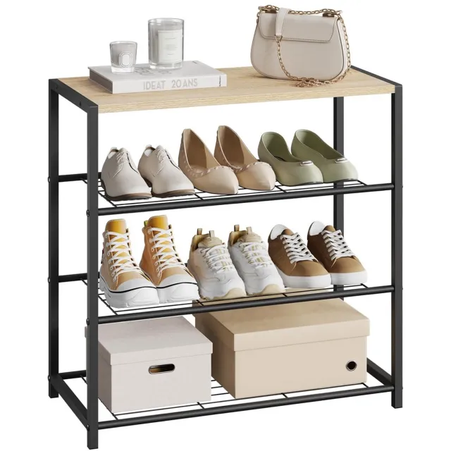 Duraxl Schoenenrek - 3 lagen - Spaanplaat - 9 paar schoenen Zwart