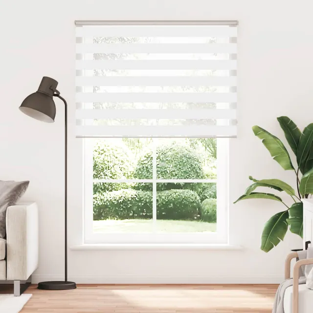 vidaXL Zebra rolgordijn 160x230 cm stofbreedte 155,9cm polyester wit