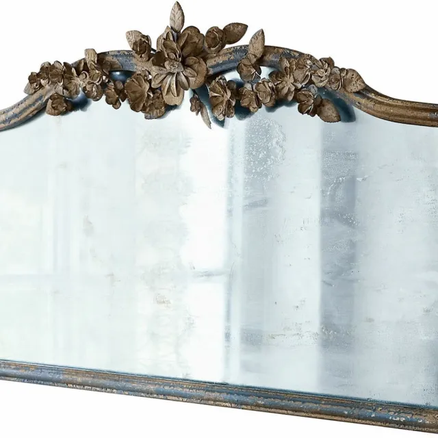 Loberon Spiegel Juliers antiekblauw/goud