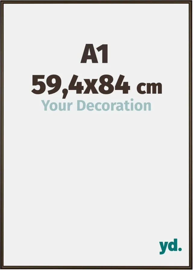 yd. Your Decoration - Fotolijst A1 59,4x84 cm - Aluminium - Walnoot Structuur - New York