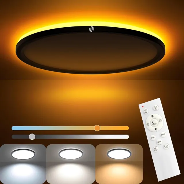 Equivera Plafonaire Lamp - Lamp - Plafond Lamp - Plafonnaire Lamp - Plafondlamp Zwart