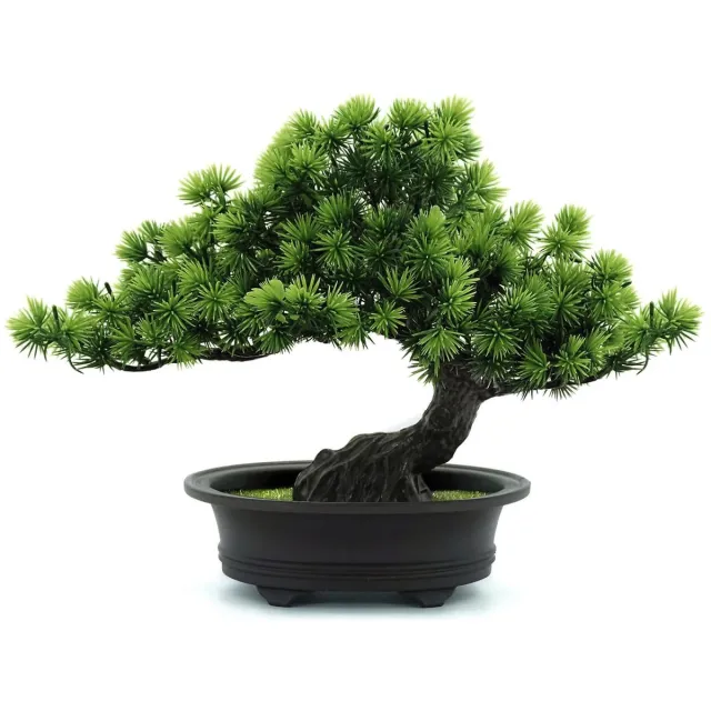 Unyqoos Levensechte decoratieve bonsai-boom voor binnenhuis en kantoor inrichting Groen