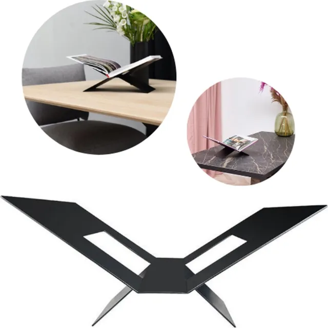Kmerce Metalen boekstandaard | Modern XL design | Bookstand | Boeksteun - boekensteun | Boekhouder - boekenhoud | Boekenstandaard Zwart
