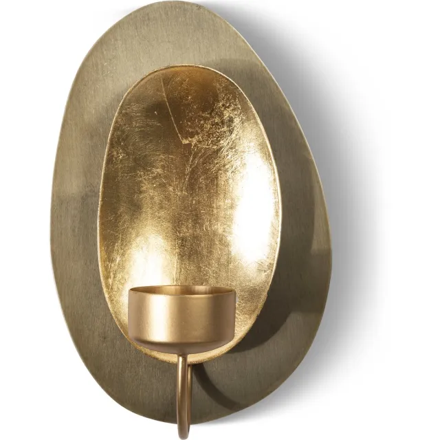 VIDI Sogno D'oro - Wandkandelaar - Goud-zilver - 13 x 20 cm - Muurdecoratie voor binnen Goud Zilver