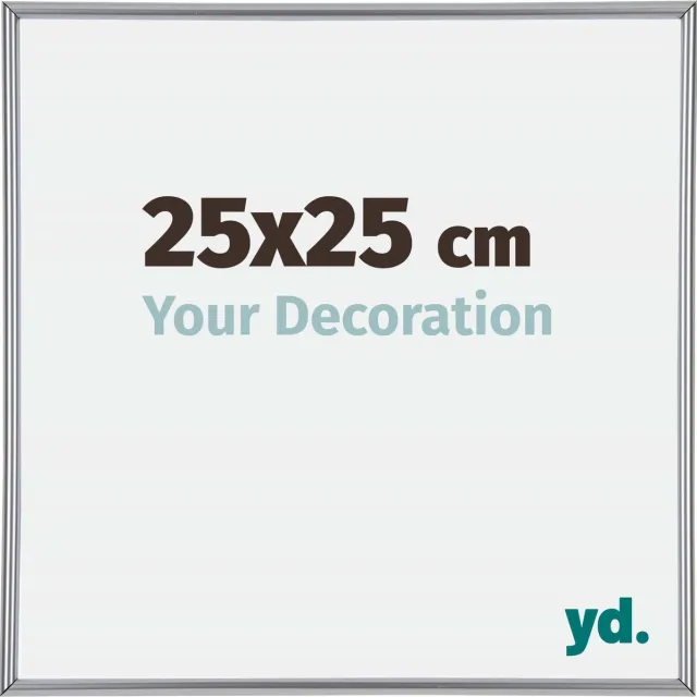 yd. Your Decoration - Fotolijst 25x25 cm - Kunststof - Zilver Hoogglans - Annecy