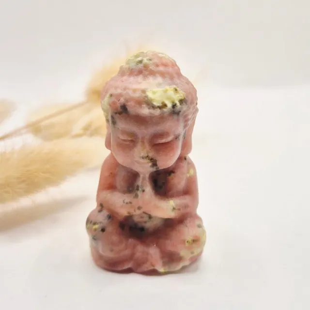 Moonlight Gemstones Edelsteen Sesame Stone Buddha 5cm