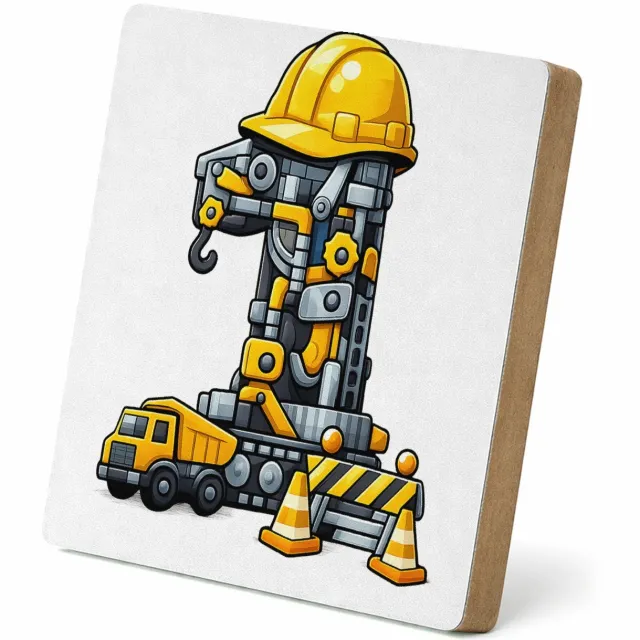 Mr Cadeautjes MDF staande fotolijst 15,2 x 15,2 - design Een grote cijfervorm opgebouwd uit tuin- en groeielementen| cadeau Wit
