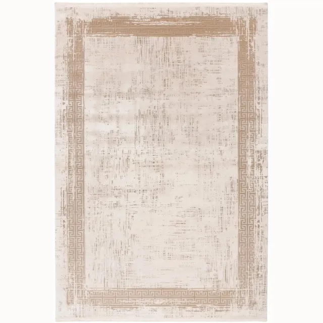 Dutch XXL Vintage Vloerkleed | Tapijt | Venezia | Kader | Beige | 80x150 cm