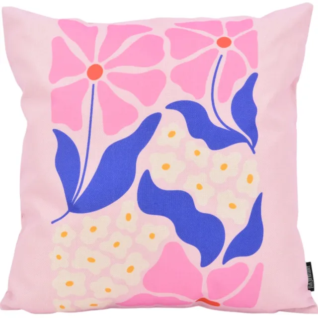 Gek op Kussens! Pink Petal Sky Kussenhoes | 45x45 cm | Katoen/Linnen roze