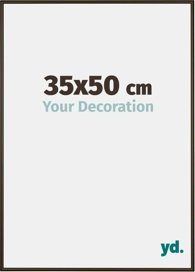 yd. Your Decoration - Fotolijst 35x50 cm - Aluminium - Walnoot Structuur - New York