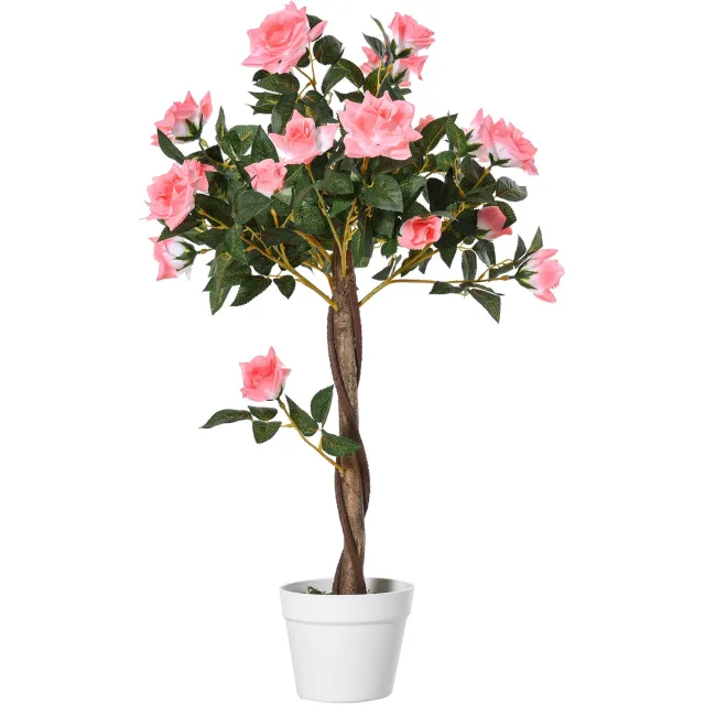 Sunona Kunstbloemenboom - Inclusief pot - 90 cm hoog - Roze