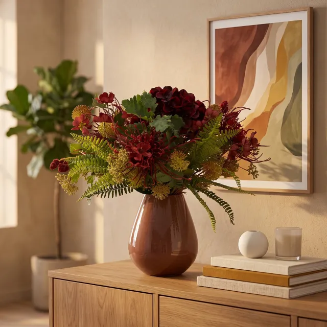 maxifleur Kunstplanten Kunst herfstboeket Ilse Kiev 50cm Meerkleurig