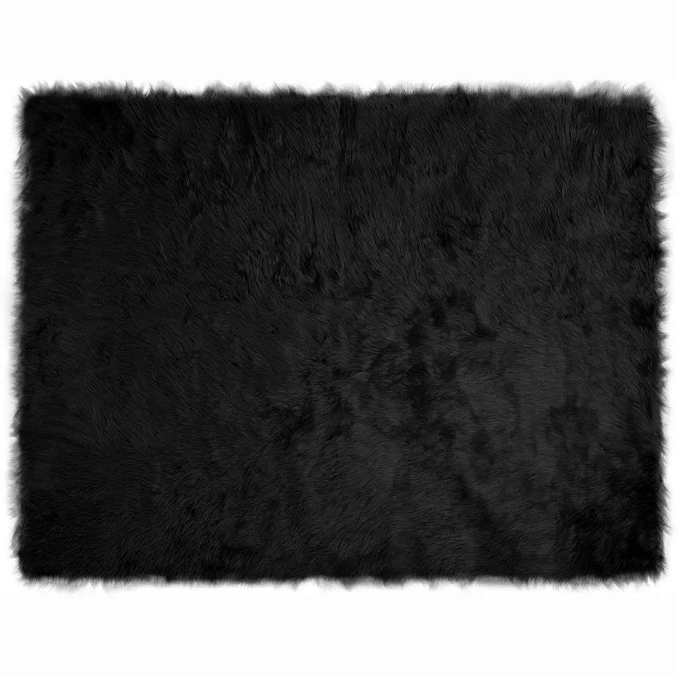 vidaXL Tapijt van imitatie TAFALLA Zwart 240 x 340 cm Polyester