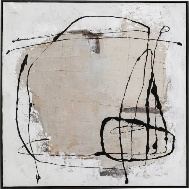 Kare Design Kare Schilderij Dust Grey 100x100cm Grijs