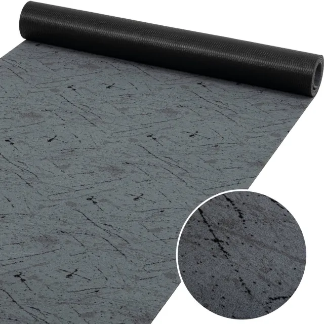 ANRO Keukenloper Rahma Grijs 67cm x 10m – Tapijtloper Wasbaar Antislip Gangloper Hal Laagpolig