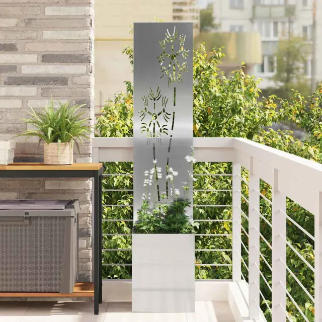 vidaXL Tuin Privacy Screen Bloemen Zilver 32 x 32 x 150 cm