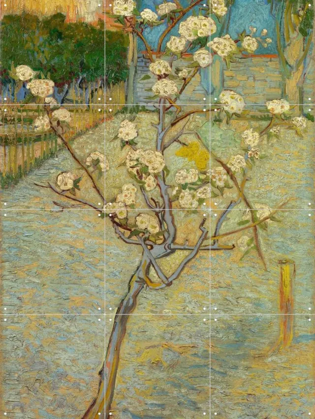 IXXI Perenboompje in bloei (1888), Vincent van Gogh (1853 - 1890) & Van Gogh Museum - 60 x 80 cm - Grote wanddecoratie en posters - Klassiek Lichte tinten / Wit