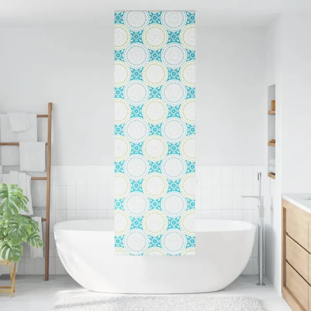 vidaXL Doucherolgordijn 70x240 cm stofbreedte 66 cm blauw