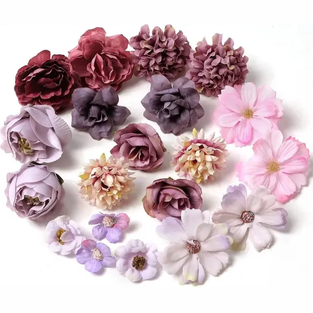 Kasey Mini Kunstbloemen - 20 Stuks - Nepbloemen Voor Knutselen & Decoratie - Paars - Kasey