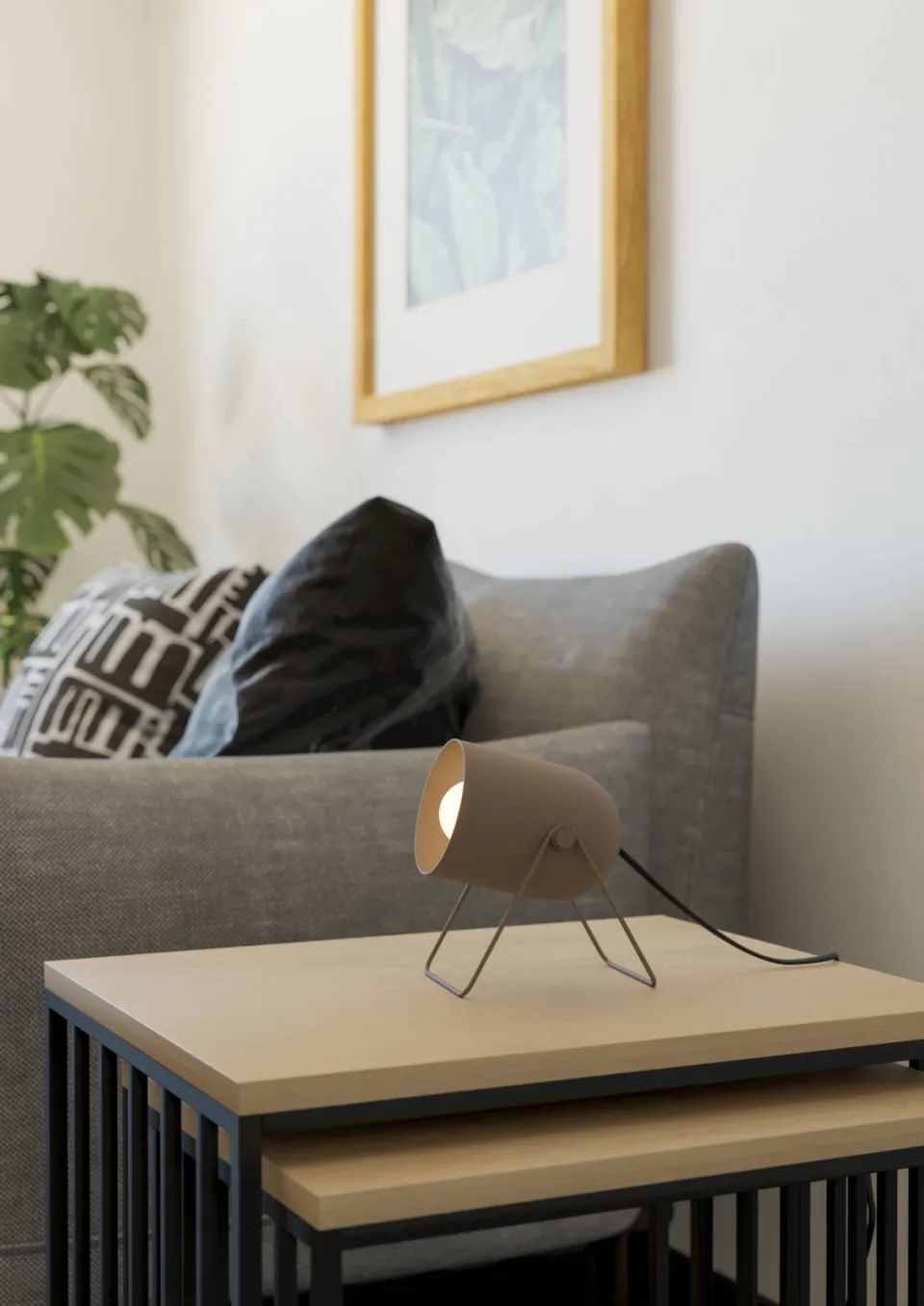 Eglo Tilston tafellamp taupe, foto 5