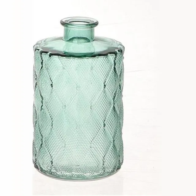 HBX Natural Living Vaas glas Vinty Ø9xh15cm groen