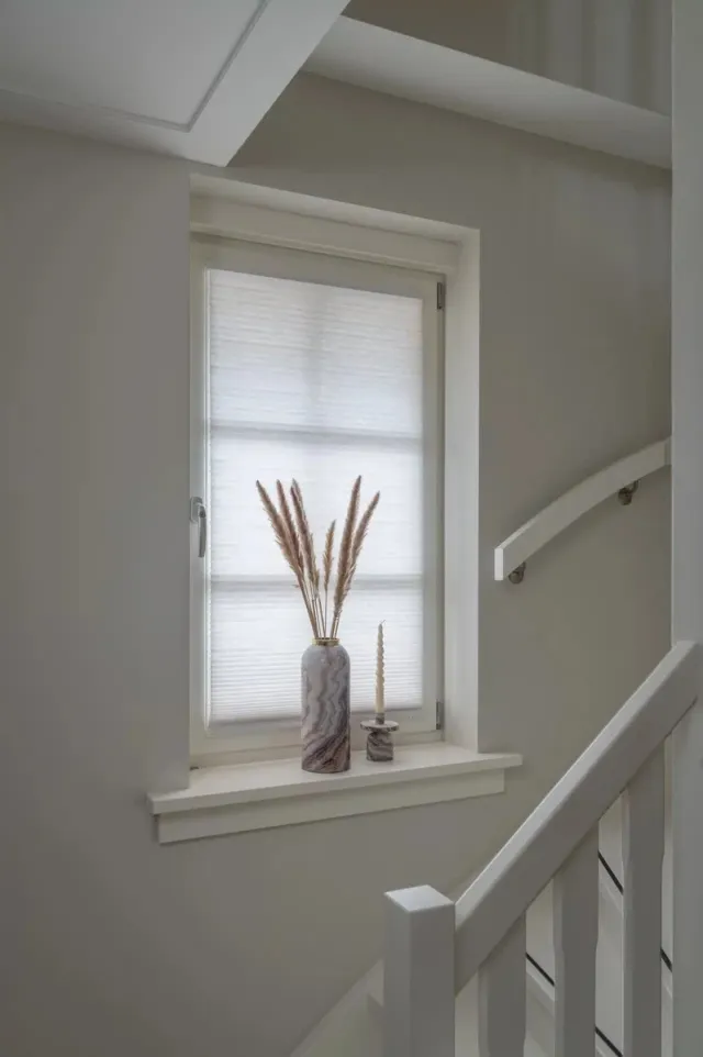 Dutchblinds Plisségordijnen - lichtdoorlatend - Wit - 140 x 250 cm - Raamdecoratie op maat