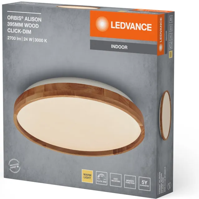 LEDVANCE LED Plafondlamp Orbis Alison Wit 24W 1500lm - 830 Warm Wit | Aanraak dimbaar.