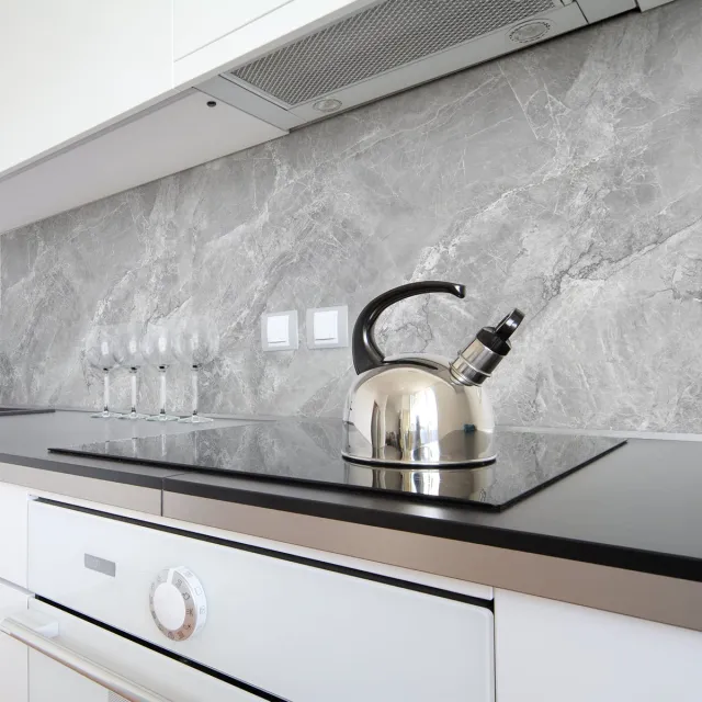 Ambiance Sticker Zelfklevende spatwandsticker - GRIJS MARMER - 60x100cm Multi color