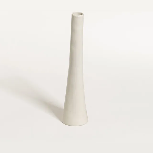 The Table atelier - vaas - Ø 6 * 22,5 cm - keramiek - handgemaakt - creme