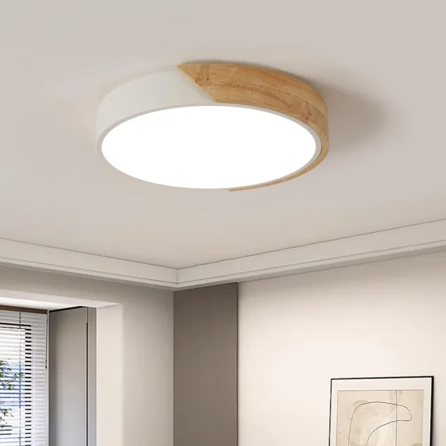 Haobosic 30W LED-plafondlamp, moderne ronde plafondlamp, natuurlijk wit 4500K, LED-plafondlamp voor binnen voor woonkamer, keuken, gang, slaapkamer (wit) White