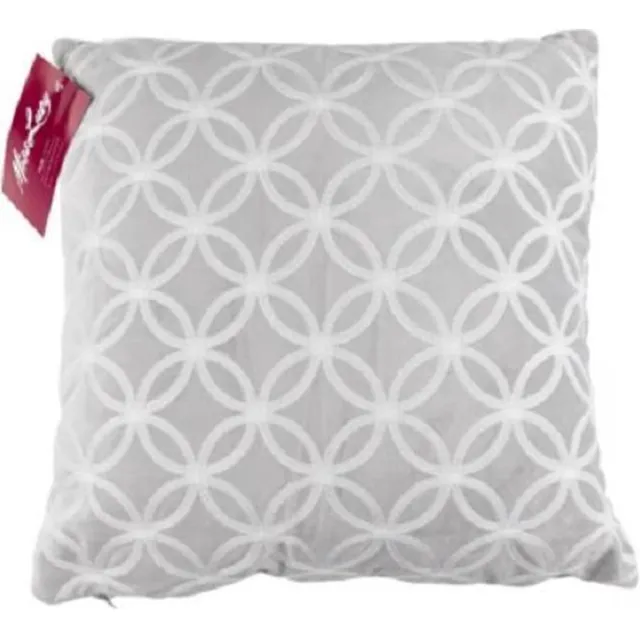 MissLucy Miss Lucy - Felpa - Kussenhoes – Kussensloop – Sierkussen – Sierkussenhoes – 40 x 40 cm - Licht grijs