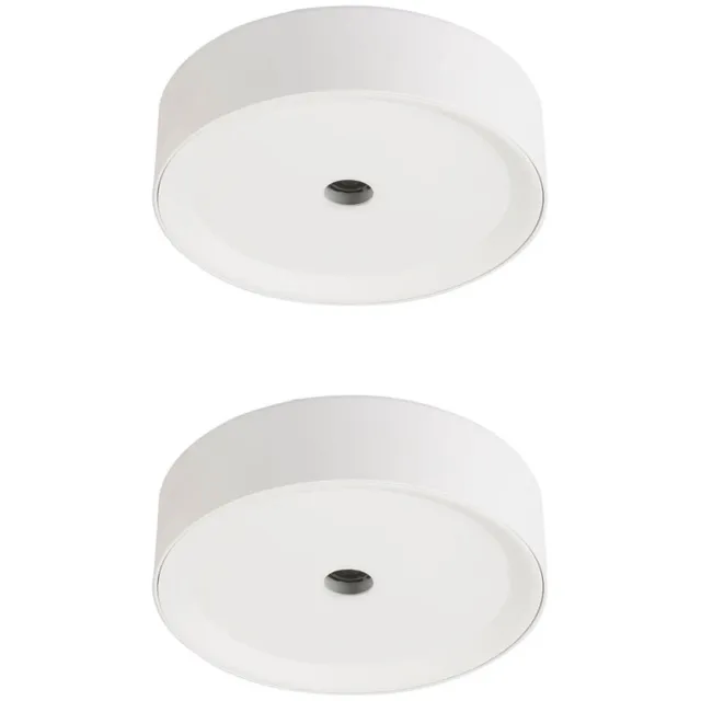Globo Lighting Plafondlamp LED plafondlamp wit keukenlamp hallamp, aluminium, 10W 470lm warm wit, DxH 15 x 4 cm, set van 2