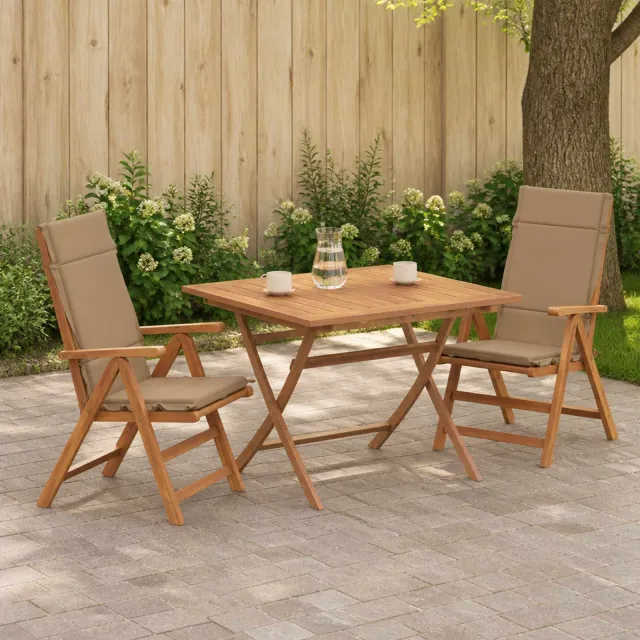 vidaXL Kussen voor stoel met hoge rug GEMERT 2 st 100% Polyester Taupe