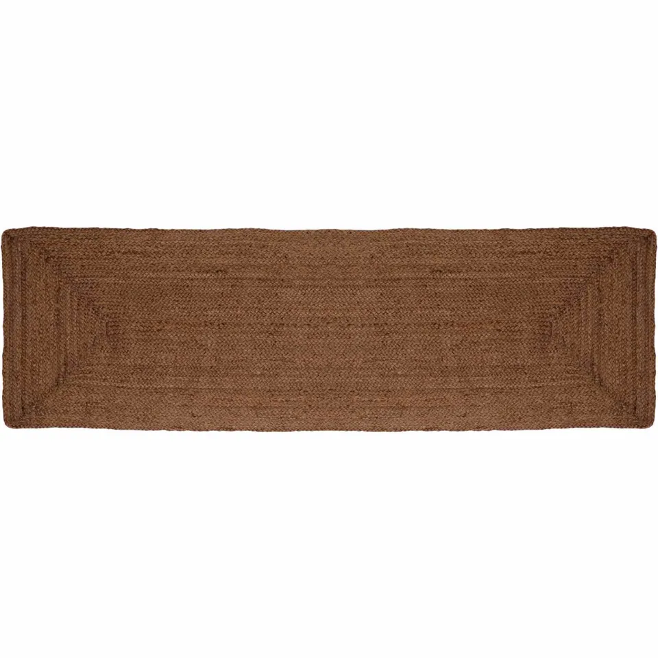 vidaXL Gebied Tapijt Grijs 60 x 250 cm Jute