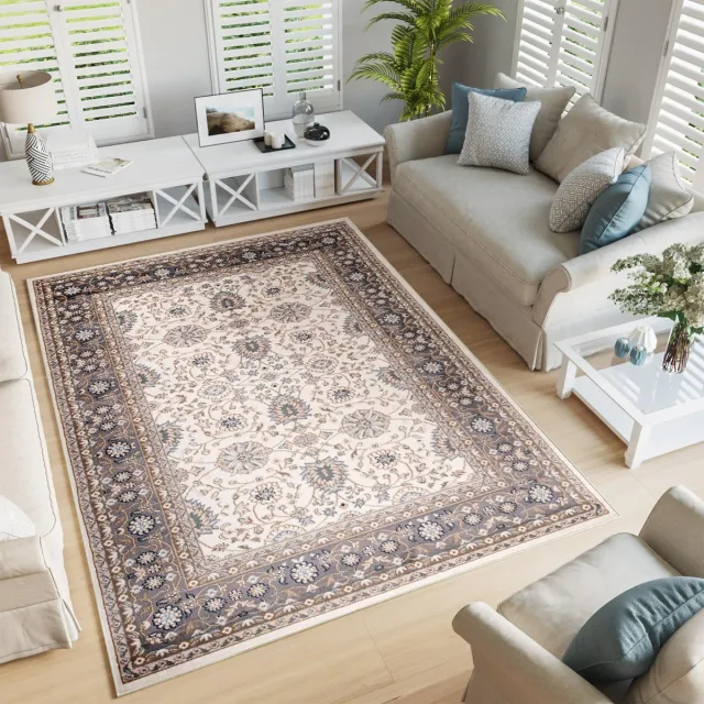 Tapiso Colorado Vloerkleed Beige Woonkamer Oosters Tapijt Maat- 160x220 Creme