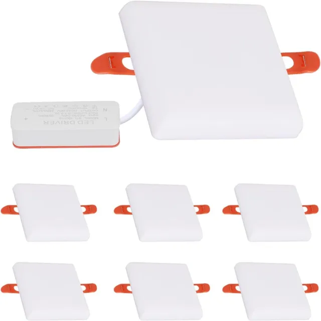 Haobosic Randloos - Paneellamp - Wit - 18W koud licht - 6-pack