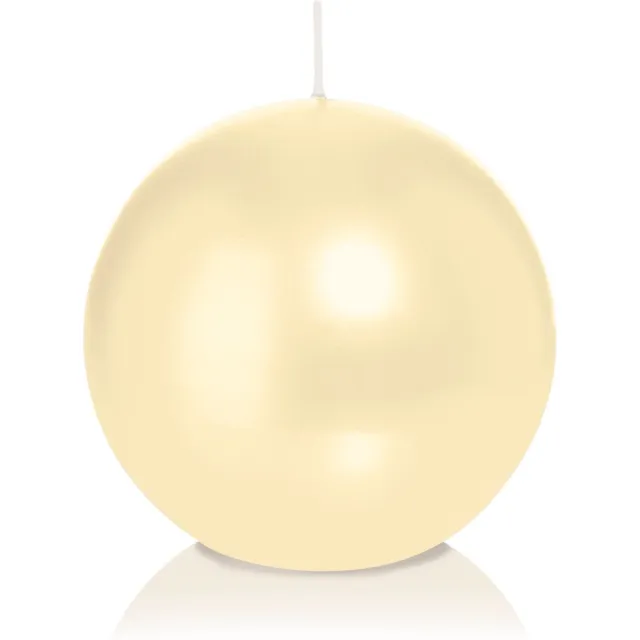 Trend Candles Bolkaars glad - creme wit - 8 cm - 25 branduren - ronde kaarsen