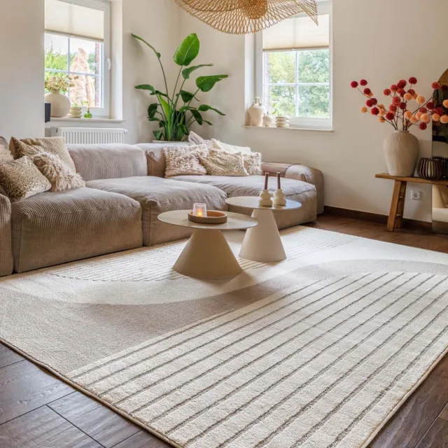Nordic Weavers Japandi vloerkleed - Ridge Lin crème/beige 80x150