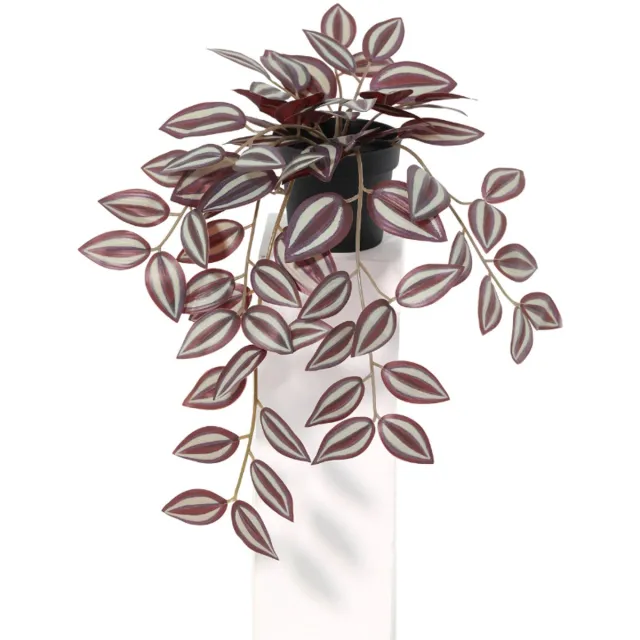 Trendyplants Kunst Tradescantia - Vaderplant - Kunstplant - Hoogte 32cm - Potmaat Ø9cm Groen