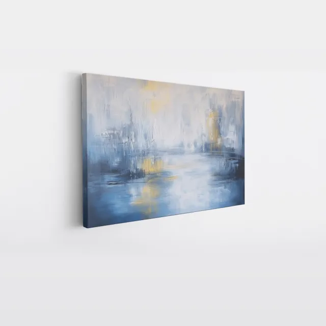 Saammp Canvas Schilderij - Landschap - Minimalistisch - Abstract - 90x60 - Foto op canvas - Wanddecoratie - Muurdecoratie Woonkamer - Slaapkamer decoratie - Canvas Print Multicolor
