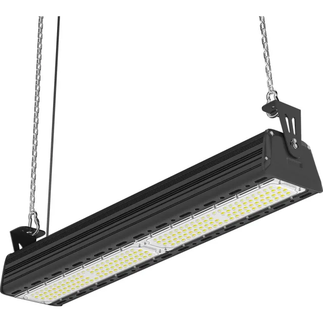 BES LED LED High Bay Lineair - Rinzu Lin - 100W - 150LM/W - 860 6000K - Dimbaar 0-10V - IP65 - Sosen Driver - Sanan LEDs Zwart