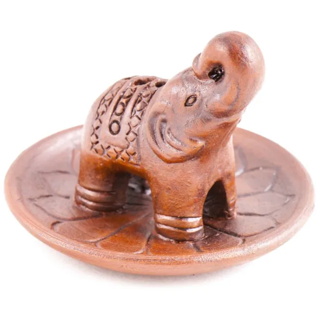 BERK Wierookhouder Olifant op Lotusbloem zwart