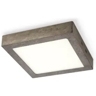 Home Sweet Home Plafondlamp Led Ska Gun Metal Vierkant 15w Metaal nikkel geborsteld